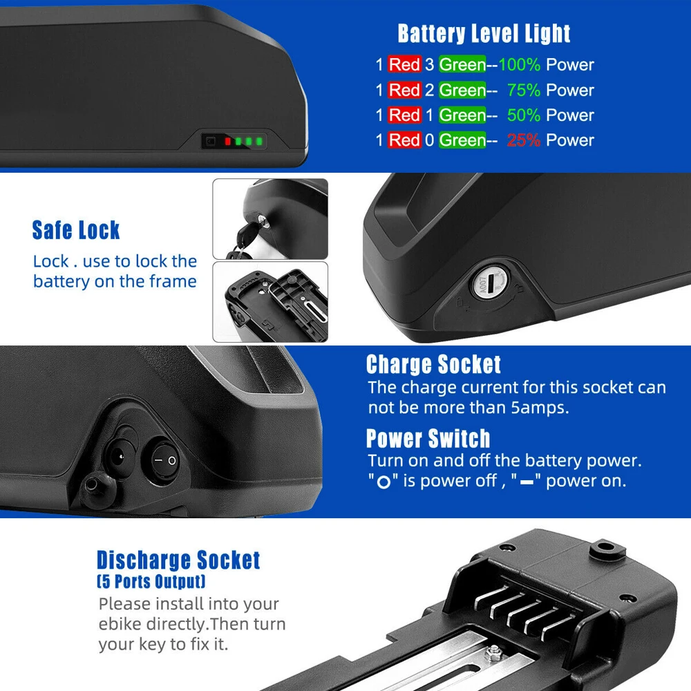 Литий-ионный аккумулятор для электровелосипеда 48 В 21 Ач 36 18 52 в - купить по