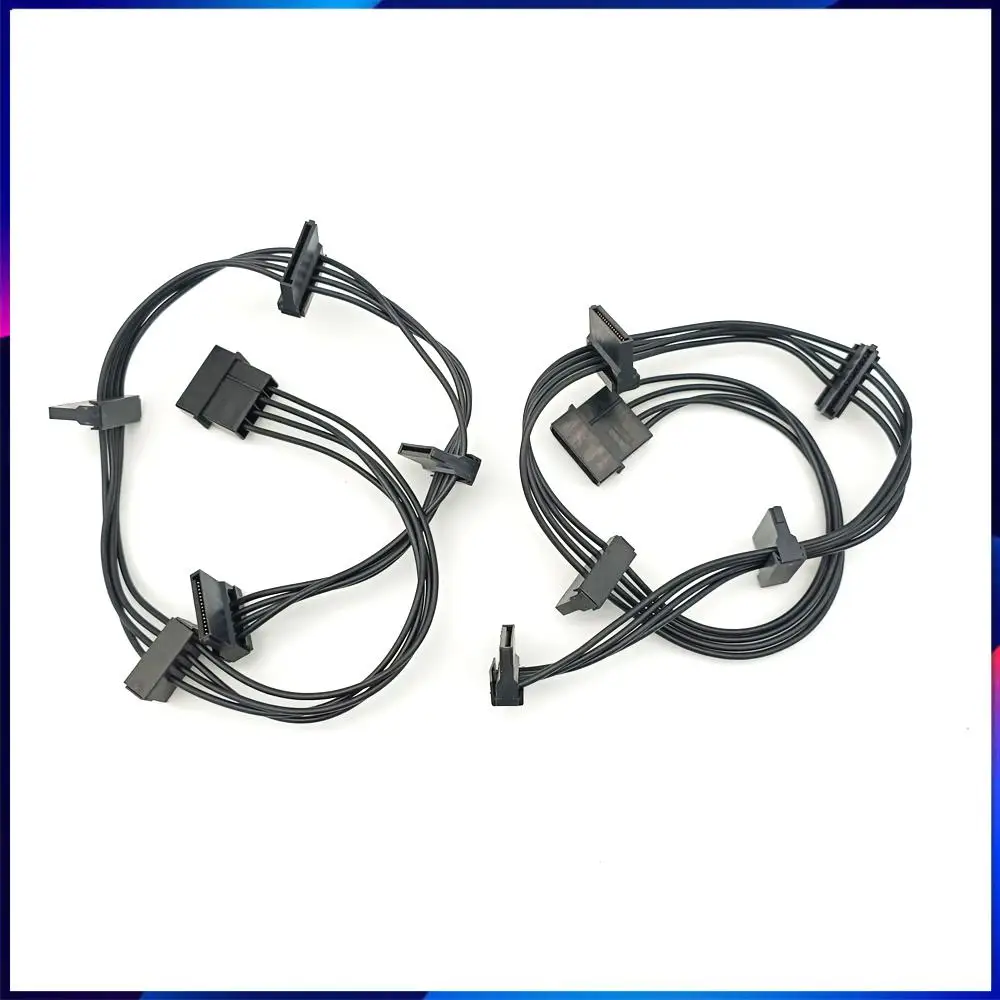 

2pcs PC Server 4pin IDE Molex 1 To 5 SATA 15pin Splitter Hard Drive HDD SSD Power Supply Cable Cord 18AWG