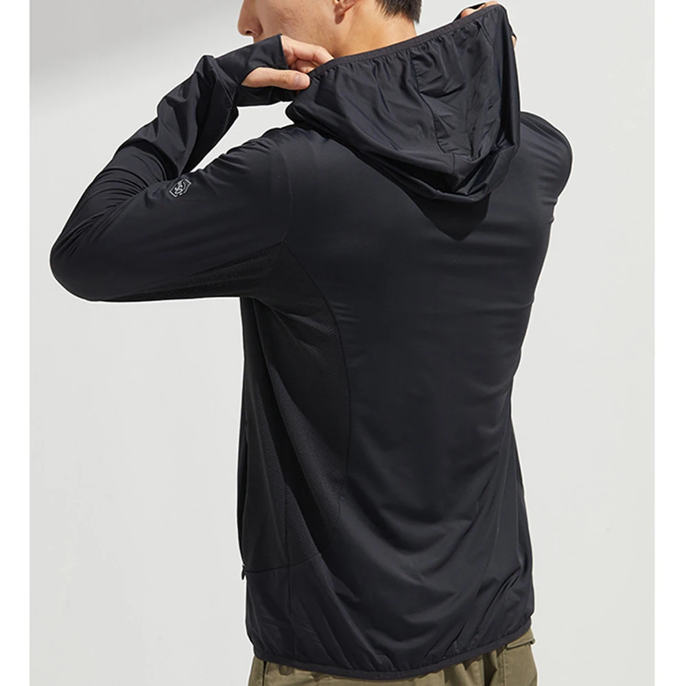 UPF50 + Ice Silk Sunscreen 2023 Summer New Men and Women Sunscreen Clothing Outdoor Thin Breathable Skin Coat Hooded Jacket
