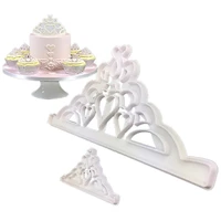 2pcs wedding crown die chocolates cookies cutter embossed biscuits mold fondant kitchen soap stamp cake baking decoration tools