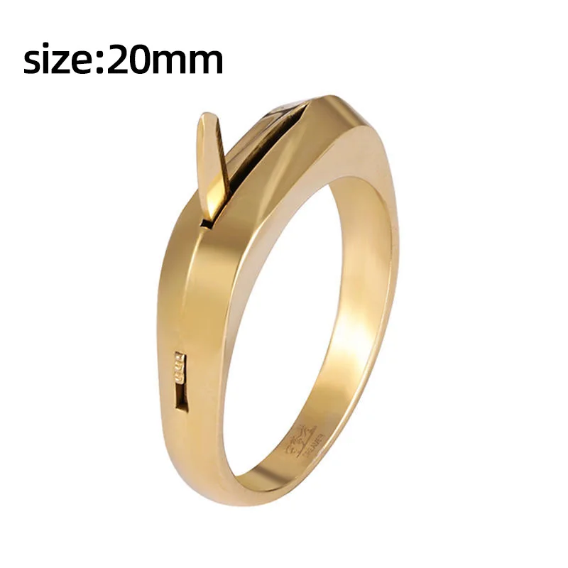 

EDC Mini Knife Survival Ring Outdoor Stainless Steel Knife Self Defence Tools Gadget Pocket self defense hidden knife in ring