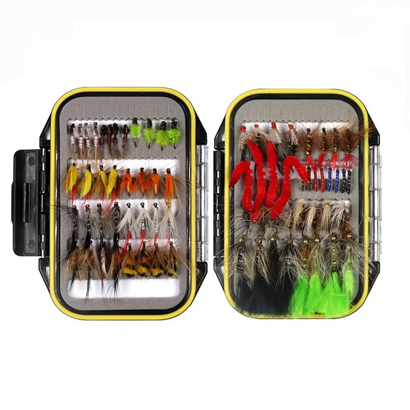 

24/32/48/72pcs Insects Flies Fly Fishing Lure Dry Wet Flies Nymph Streamer for Trout Steelhead Salmon Pesca Fly Hook Lure Kit