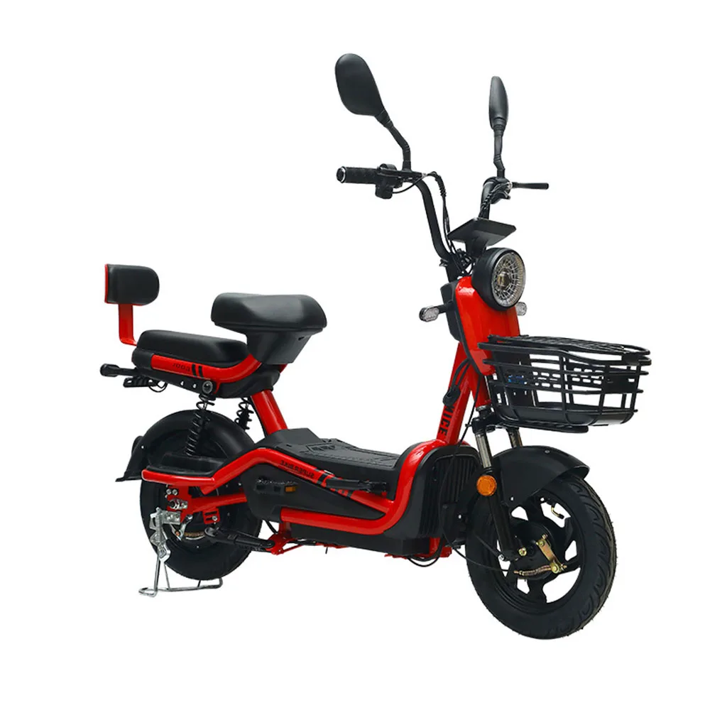

Lithium Battery Motorcycle 14 Inches Two Rounds Electric Vehicle 48v20ah Damping High Carbon Steel Comfort Adult Household