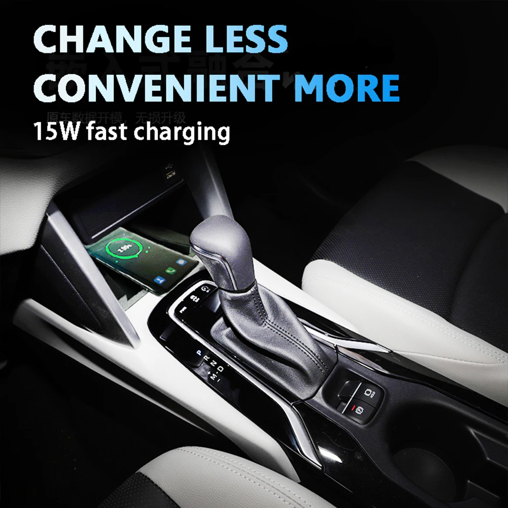 

15W Corolla Wireless Charging Car Induction Charger For Toyota Frontlander 2022 Phone Fast Charger Plate Holder Auto Accessories