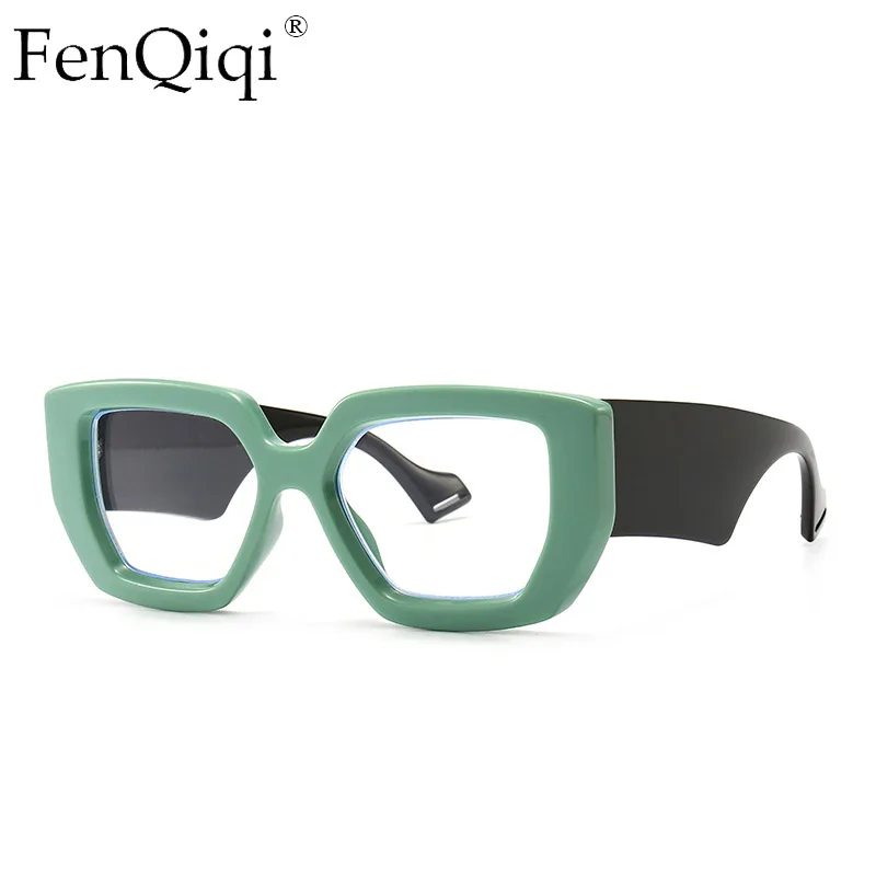 

Small Square Eyeglasses Women 2022 Green Leopard Anti-Blue Light Optical Frame Prescription Glasses Oculos De Grau Feminino
