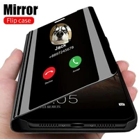 Smart Mirror Flip Phone Case For Xiaomi Redmi Note 10T Pro Lite Poco NFC Cover Coque