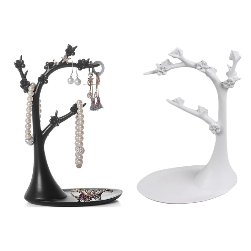 

N58F Resin Material Jewelry Display Rack Plum Tree Shape Jewelry Display Stands