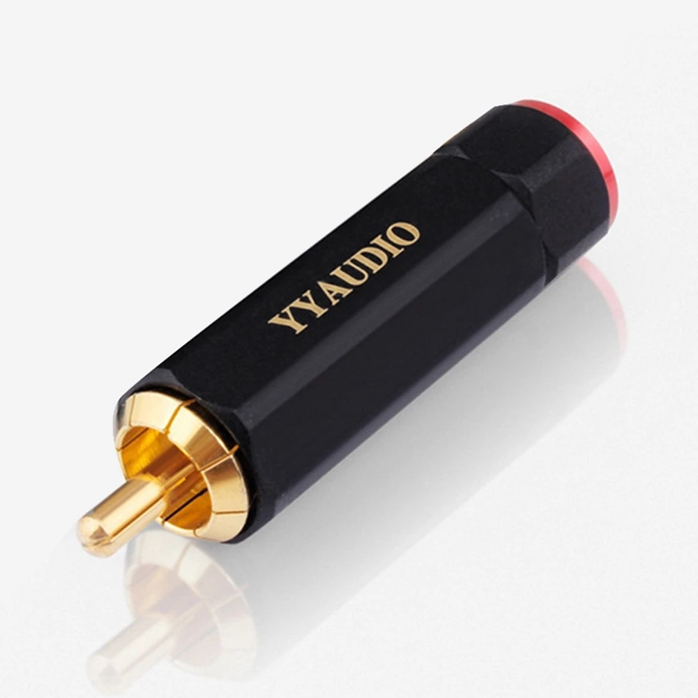 YYTCG чистая медь позолоченный разъем RCA самоблокирующийся терминал лотоса пайка