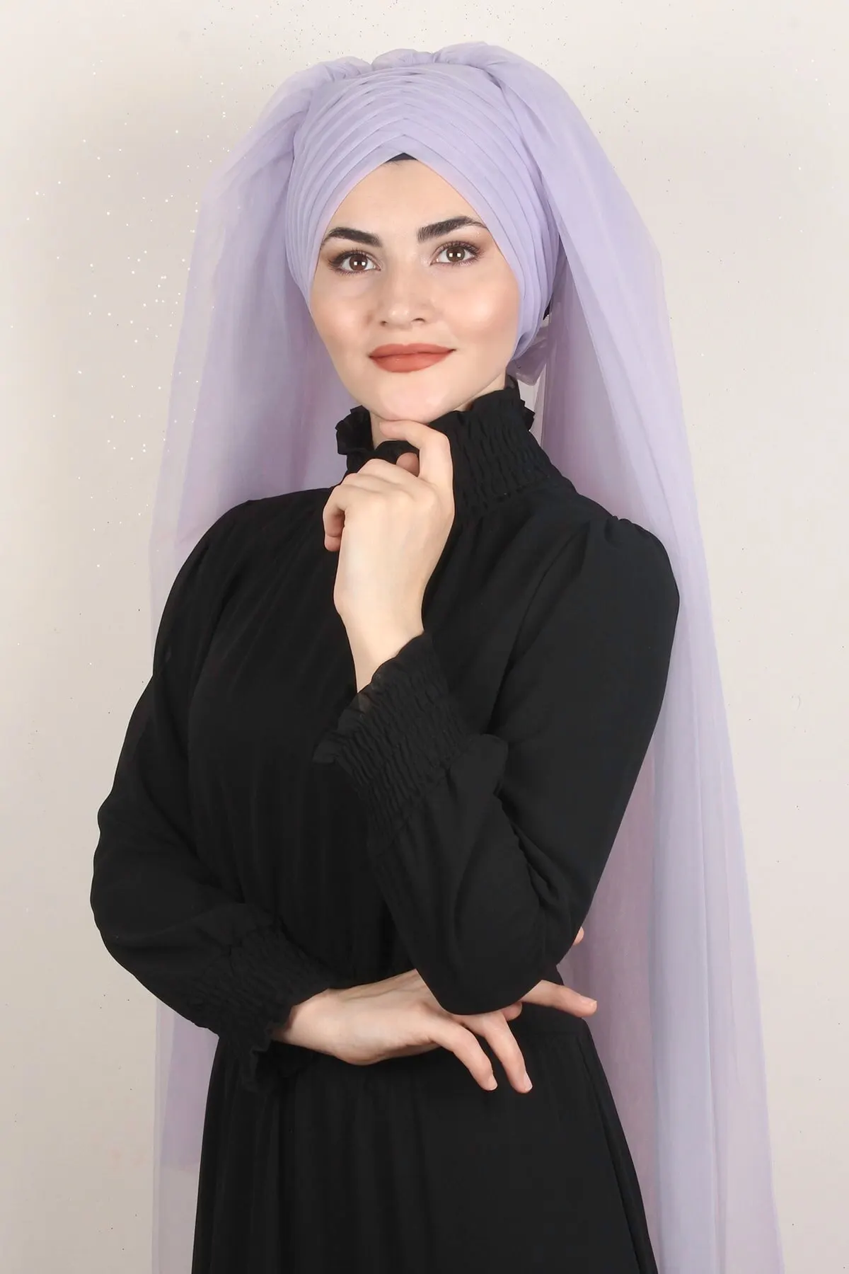 

Bridal Accessories Tulle Shawl-7 Lilac Wedding Handmade For Bride And Bridesmaids