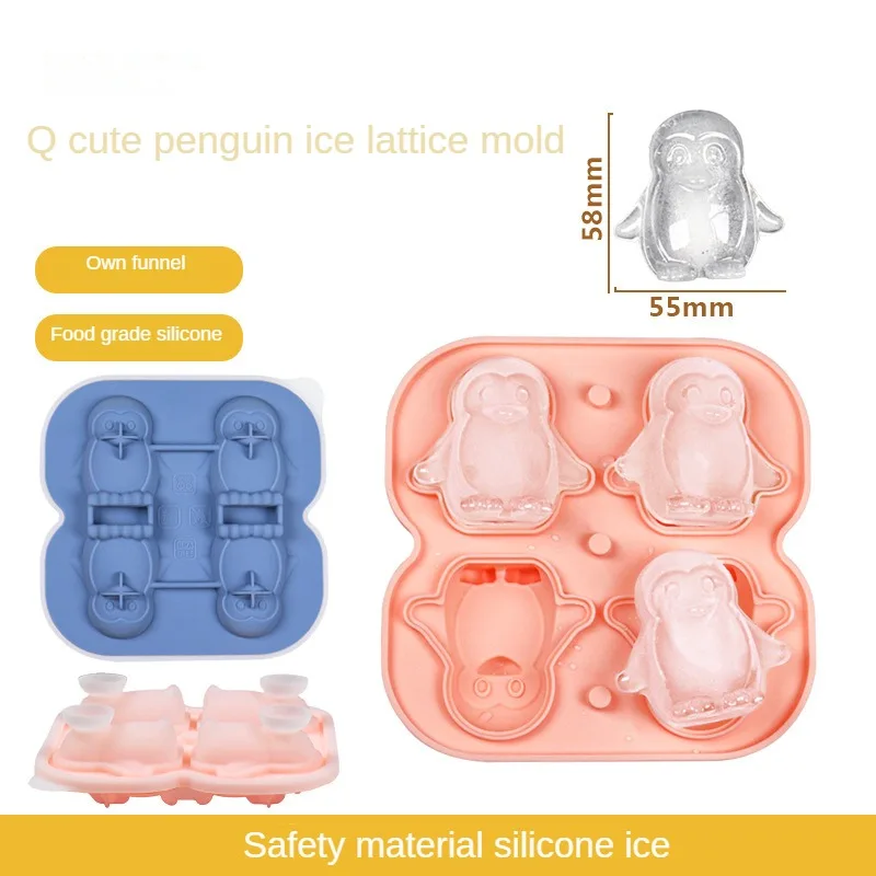 

Прочный силиконовый лоток для льда, лоток для льда в виде пингвина, портативный силиконовый лоток для льда из пищевого материала, кухонная утварь из мультяшного силикона