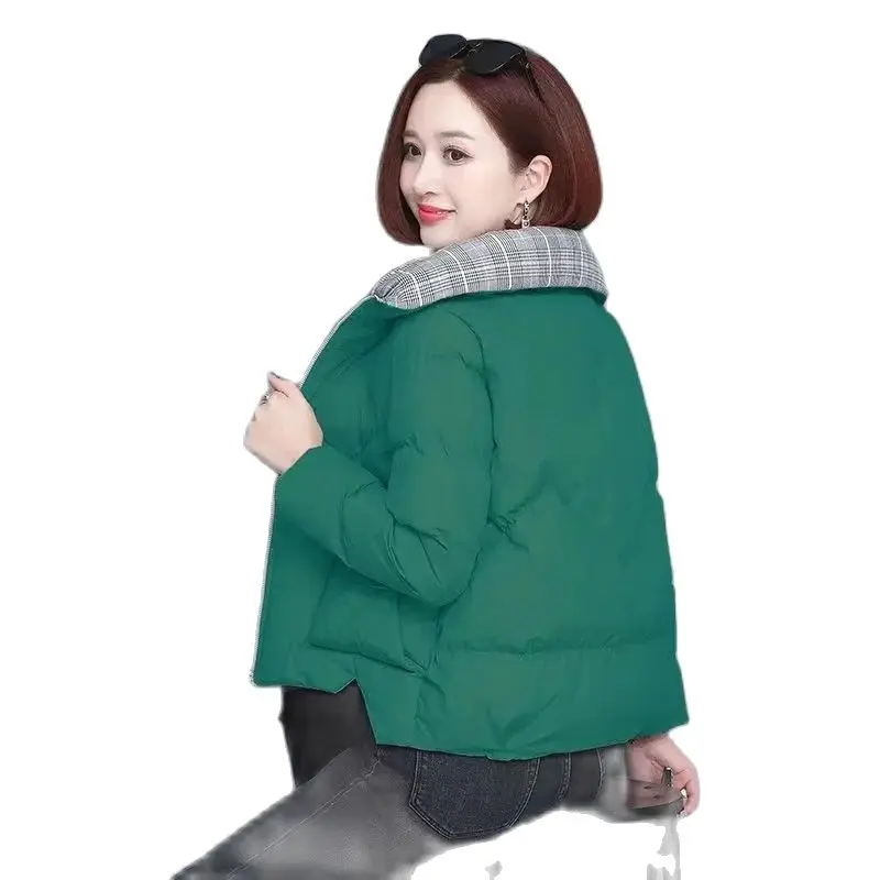 Пуховик женский с хлопковой подкладкой новинка 2024 короткая стеганая куртка