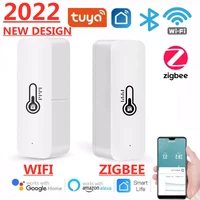 smart wifi zigbee 3 0 smart temperature and humidity sensor monitoring reminder works alexa google home smart life app etc