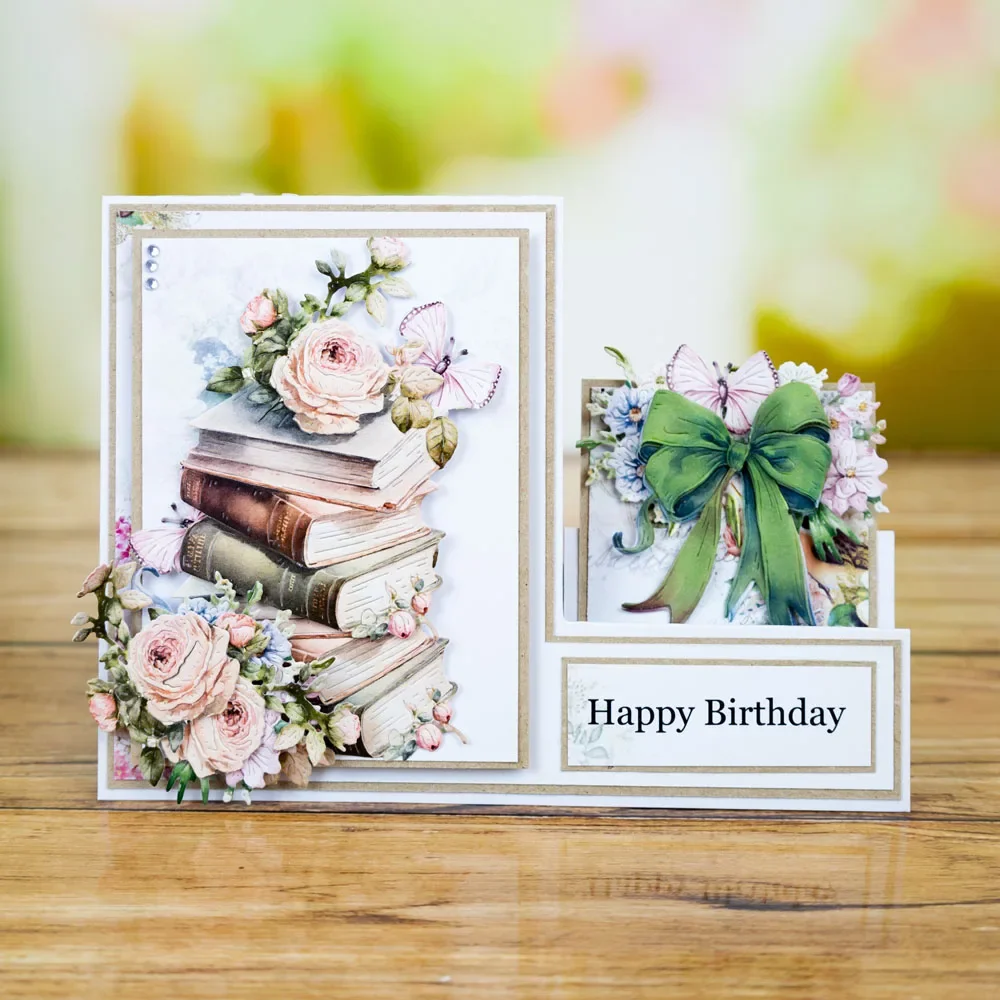 Горячая идея трио новые цветы отражения украшенные привязанными крафтовыми