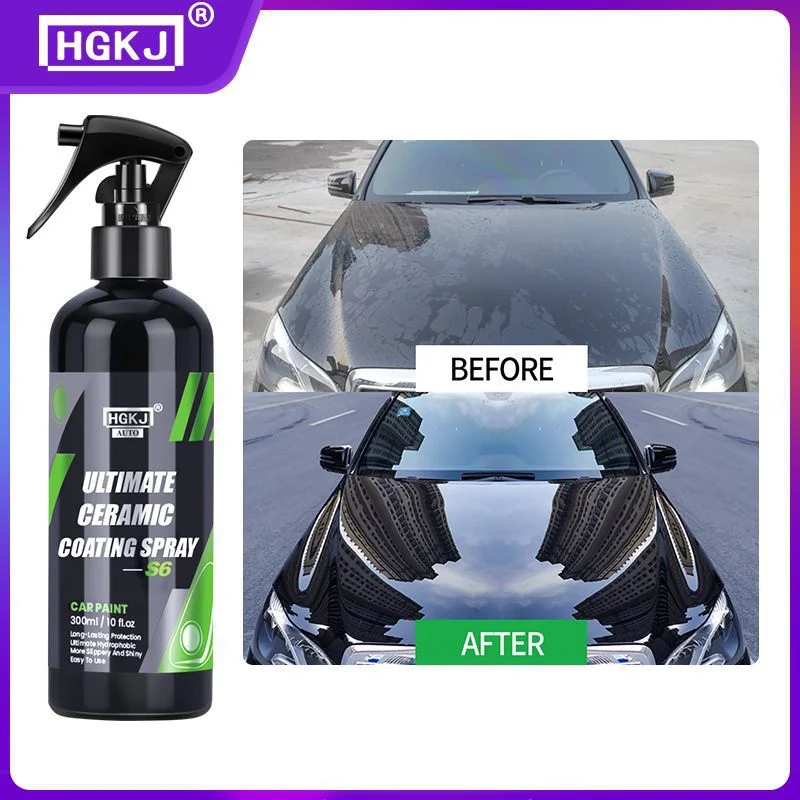 

50/100ml Ceramic Coating For Auto Paint HGKJ S6 Crystal Wax Spray Nano Hydrophobic Liquid Polymer Oleophobic Anti Rain Car Care