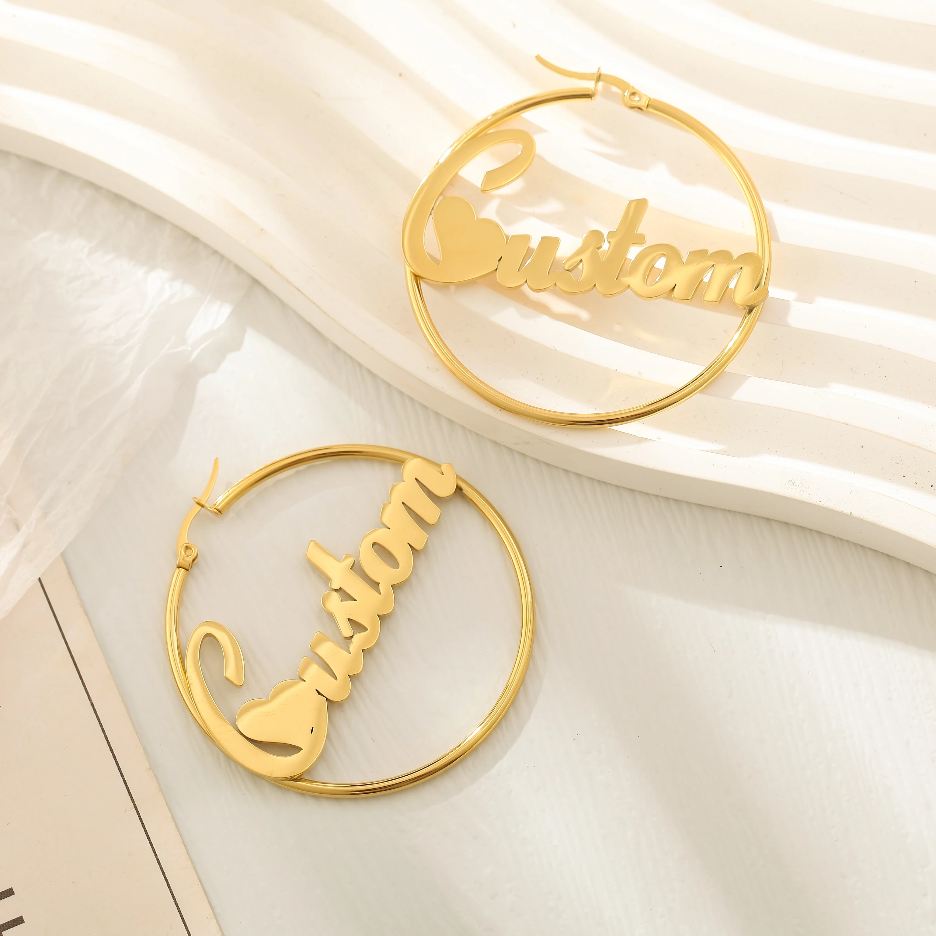 Индивидуальные персонализированные серьги с именем Изящные висячие для девушки