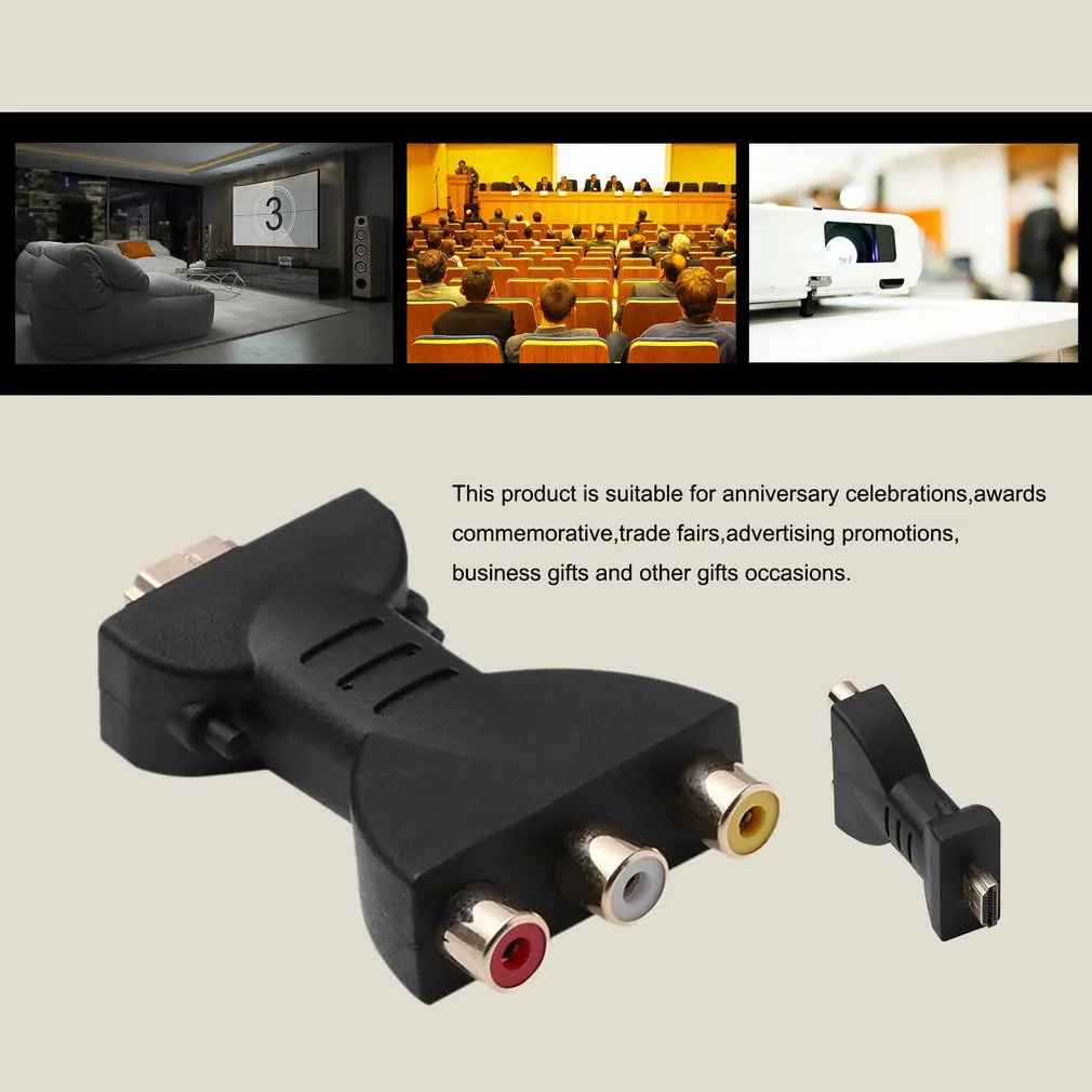 Цифровой AV-сигнал HDMI-совместимый с 3 RCA аудио Ad Ter преобразователь компонентов