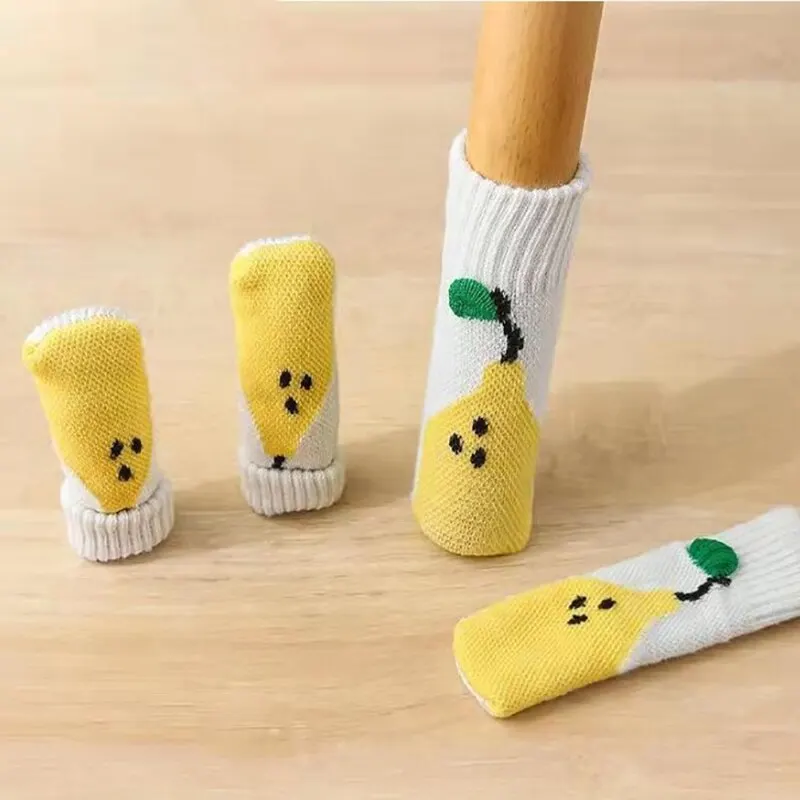 Foot Pads Leg Furniture Knitting Cover Chair Christmas Pads Floor Paw Anti-noise Protector Socks