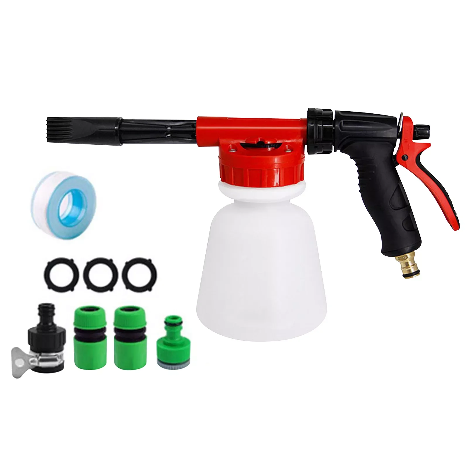 

Wash Foam Gun Garden Hose Sprayer Foam Sprayer with Adjustable Ratio Dial Soap Foaming Sprayer Nozzle Kit