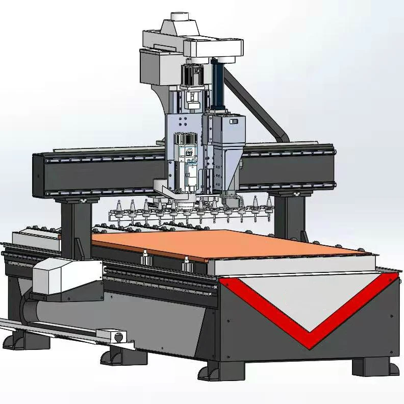 

1325 atc cnc router with rotary cnc wood router atc 12 tools vacuum table cnc woodworking machines