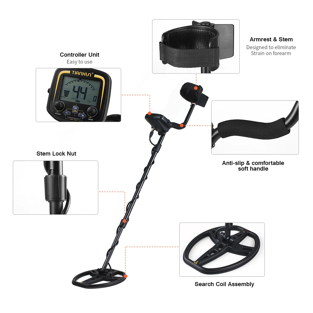 

Professional metal detector TX-850 long range gold locator deep search gold detector