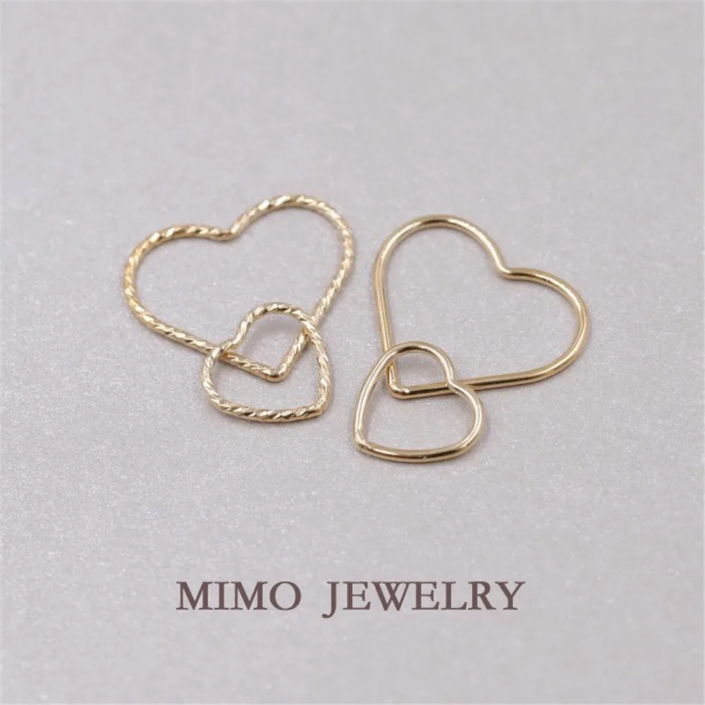 

American 14K Gold Filled wrapped smooth batch flower love ring closed ring pendant DIY hand accessories