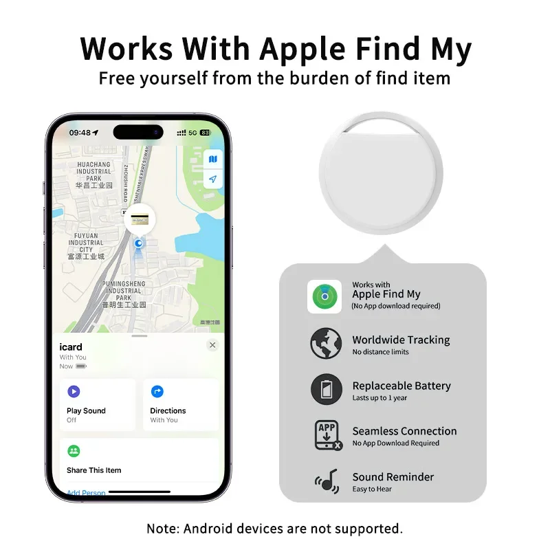 Умный Bluetooth-трекер — мини-устройство слежения для Apple Find My Key Smart ITag Kids Finder GPS Lost Tracker