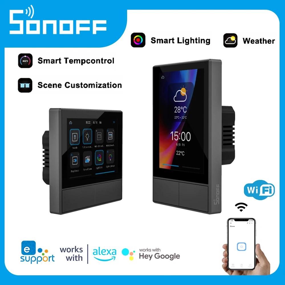 

NSPanel EU / US Smart Scene Wall Switch Wifi Smart Thermostat Temperature Controller Smart Home Touch Screen Alexa Google