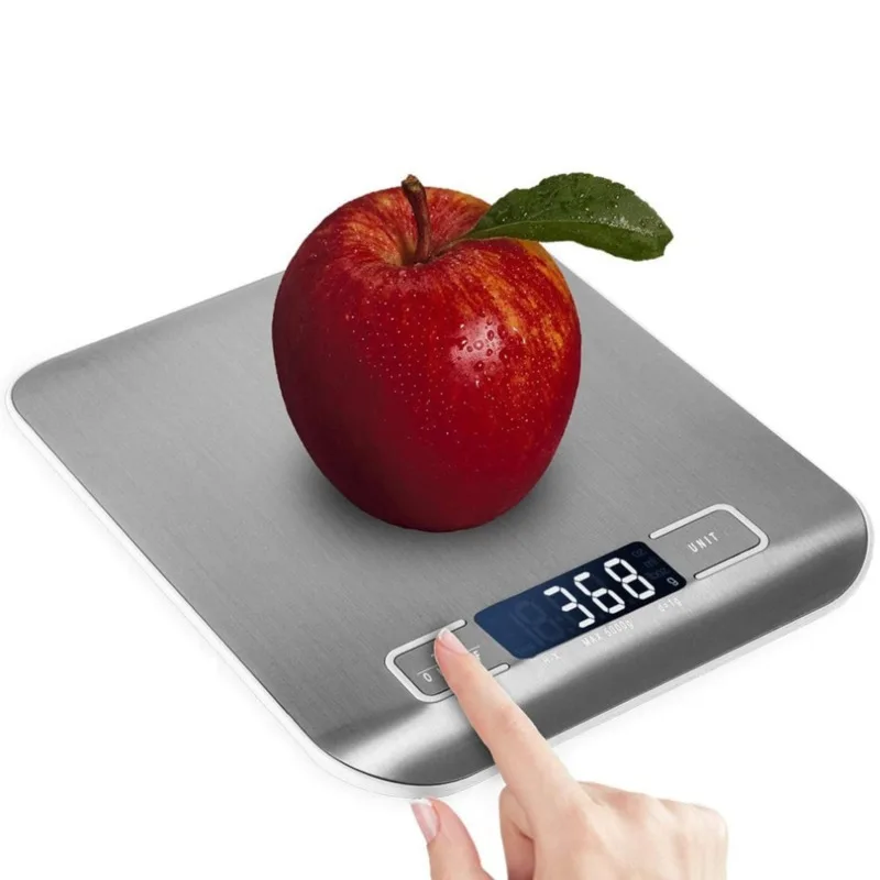 

10/5/3Kg Kitchen Scales Stainless Steel Weighing For Food Diet Postal Balance Measuring LCD Precision Electronic Scales