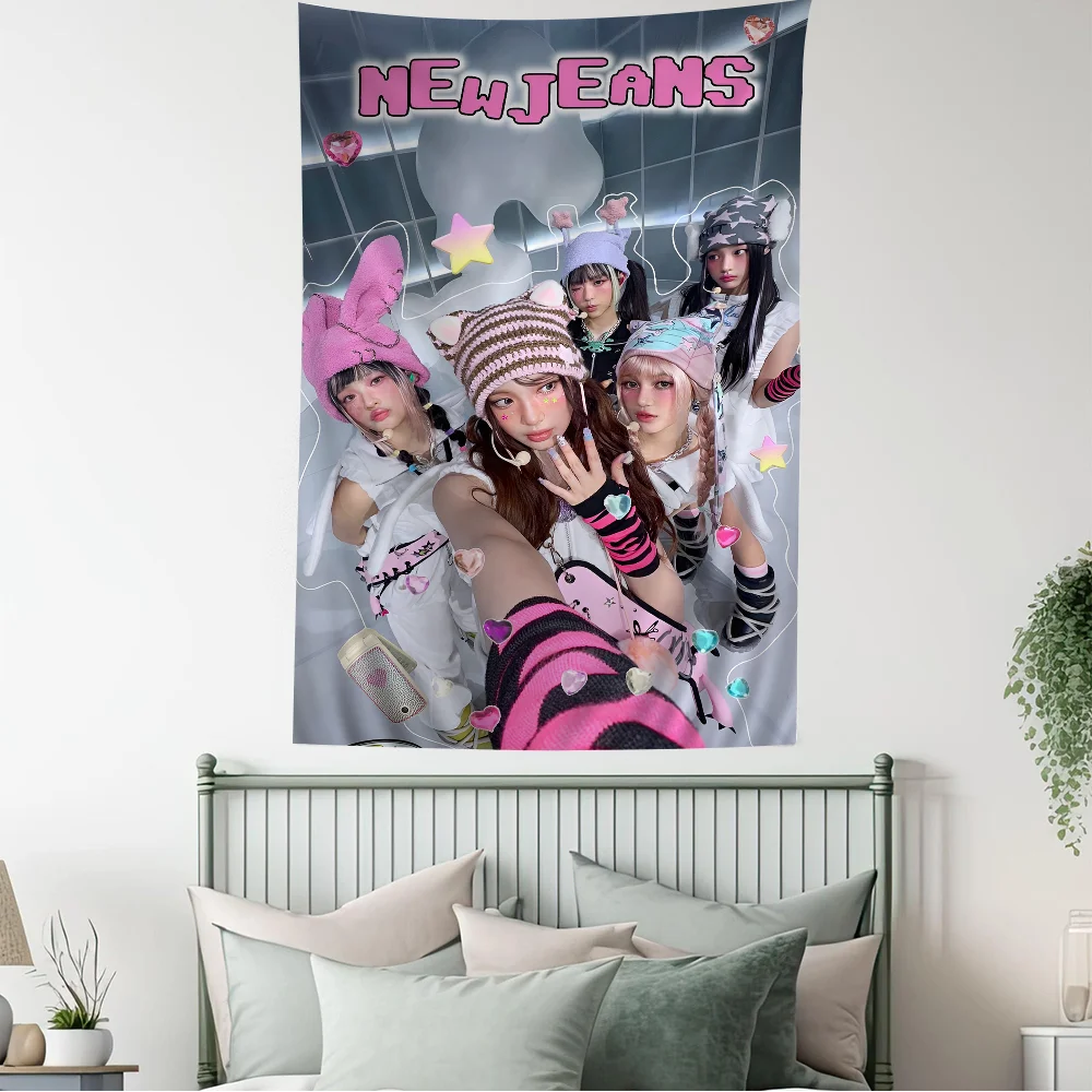 Kpop N-Newjeans подвесной богемный гобелен богемные настенные гобелены Мандала