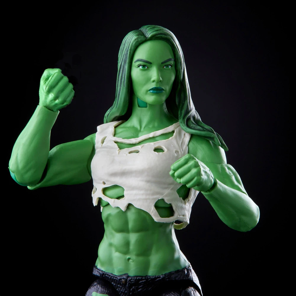 Фото Эксклюзивная экшн-фигурка Marvel Legends She-Hulk Hulkettes, версия с обычной и злым головой, без дополнительных открытых рук, 6 дюймов, свободная фигурка №5