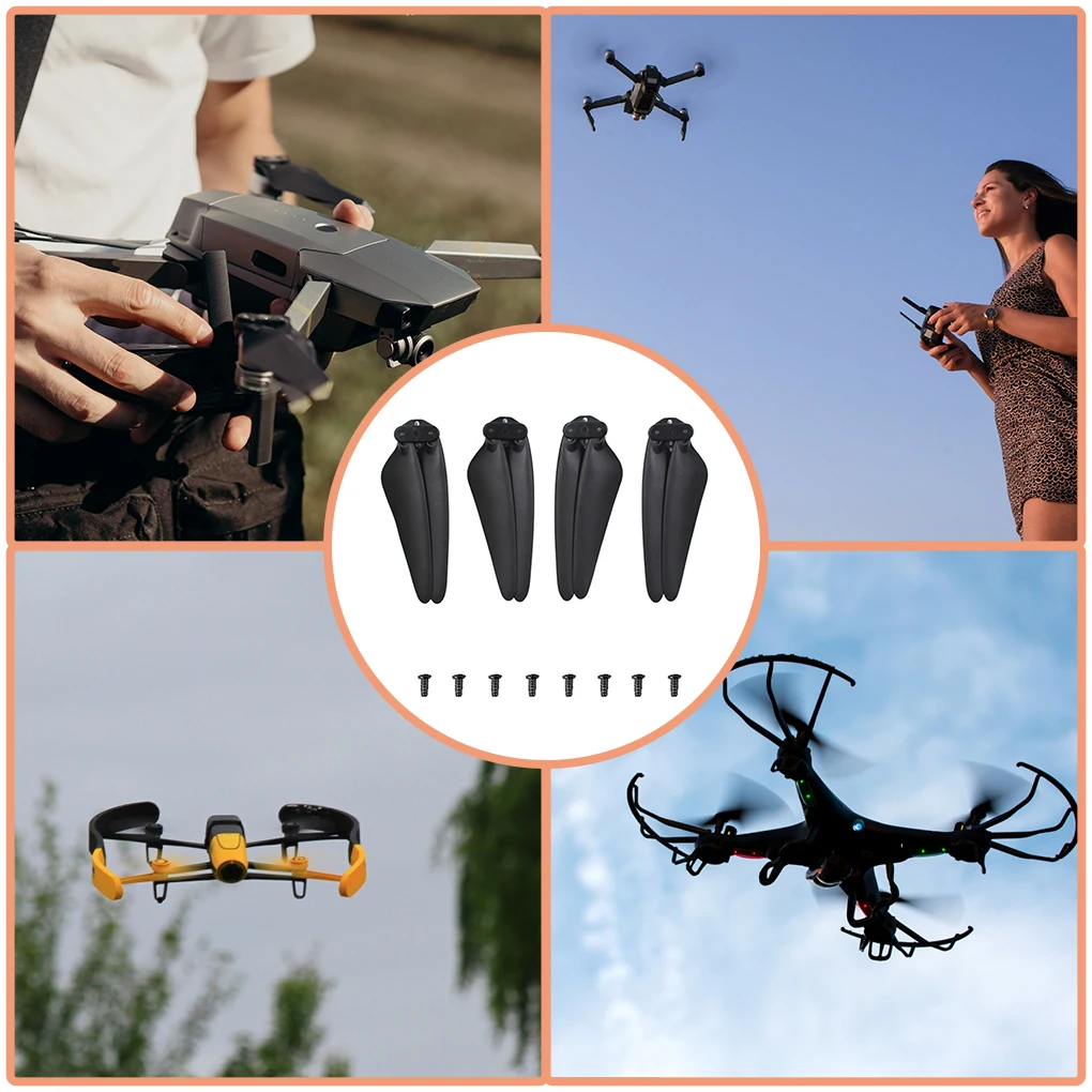 

4Pcs Drone Propellers RC Quadcopter Airplane Propeller Flying Toy Replacing Parts Replacement for Beast 3 SG906 Pro