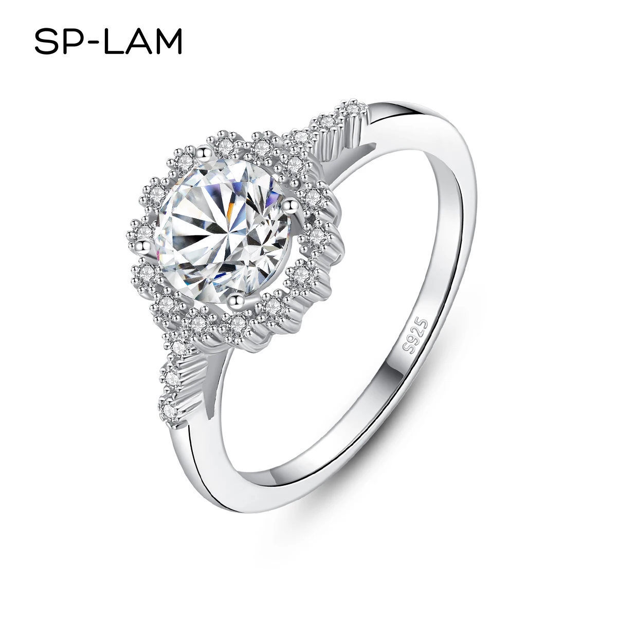 

Romantic Wedding Band Ring 1CT Moissanite Flower New Propose Marriage Women Engagement S925 Rings Anniversary Fine Jewelry