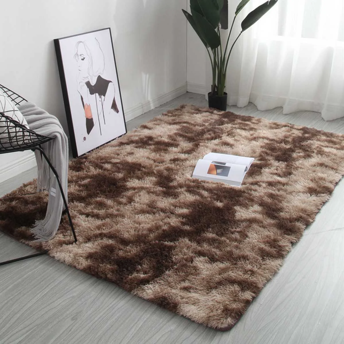 

Large Rugs for Modern Living Room Long Hair Lounge Carpet In The Bedroom Furry Decoration Nordic Fluffy Floor Bedside Mats