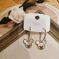 disney mickey mouse fashion earrings cartoon style eardrop sweet all match for women earrings jewelry accessories birthday gifts
