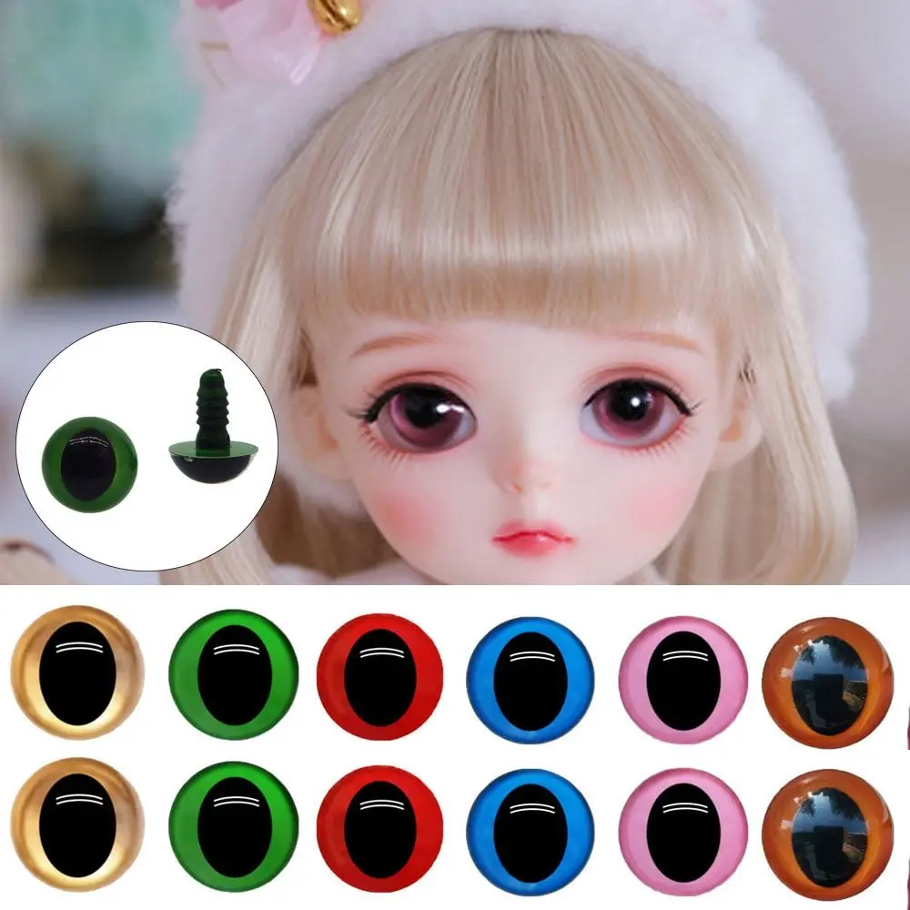 

10pcs 10mm/12mm/13mm/15mm/18mm Clear Trapezoid Plastic Safety Toy Eyes Glitter Nonwovens Can Choose Size And Color For BJD Doll