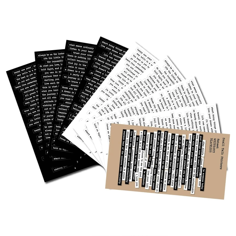 

8 PCS Decorative Motivational Word Stickers Retro Positive Inspiring Decals for DIY Craft Scrapbook Diary Album Decor