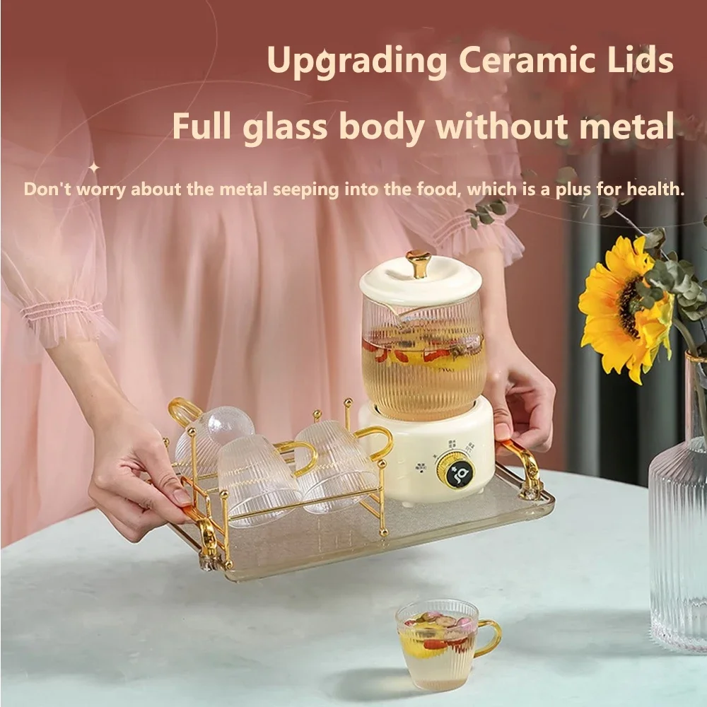 

Многофункциональный чайник для здоровья, небольшая домашняя и офисная чашка для здоровья, стеклянный чайник для цветов, Электрический Подогрев, для тушения