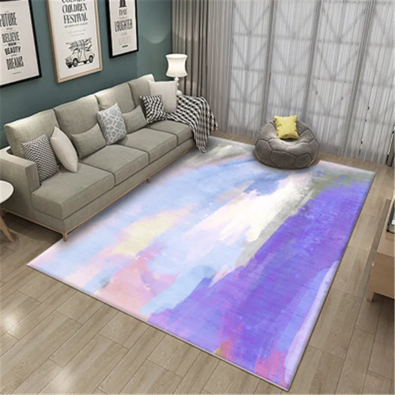 

Simple Home Living Room Decoration Carpet Girl Bedroom Bedside Rug Solid Color Gradient Coffee Table Mat Study Cloakroom Rugs
