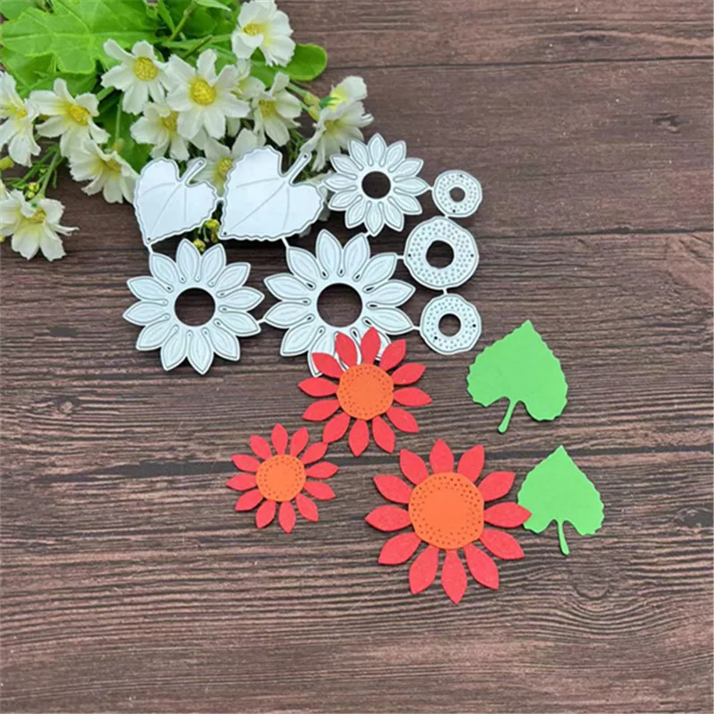 Цветочный лист кружевной фон металлические режущие штампы трафареты для сделай