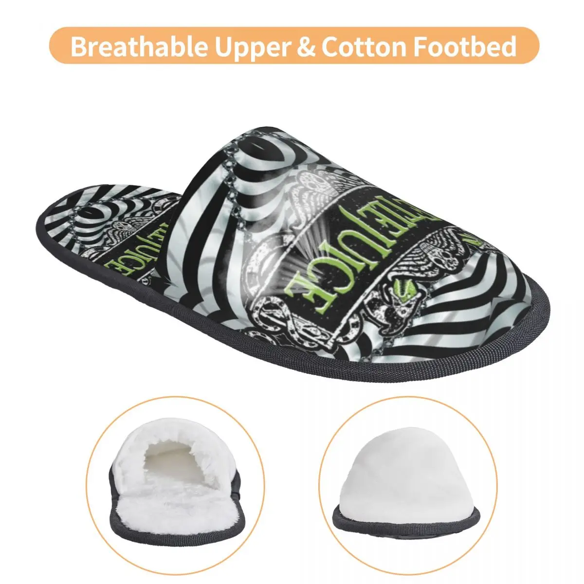 Мягкие домашние тапочки из пены с эффектом памяти Тима Бёртона