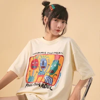 harajuku womens summer short sleeved t shirt loose all match printed half sleeve top graphic t shirts