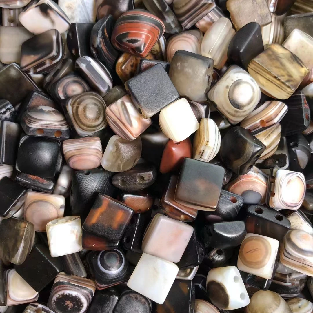 300 шт./партия бутик матовые винтажные квадратные овечьи тарелки бисер глаза агат