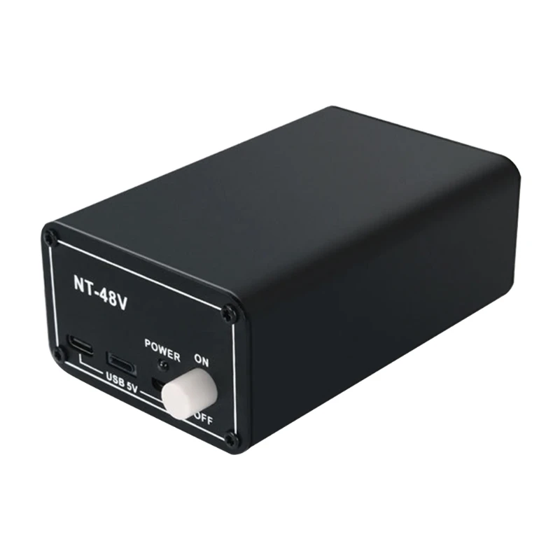 

48V Phantom Power Supply Equipment Rechargeable Stable Power Supply Low Noise for Karaoke Musical Instruments Live Broad