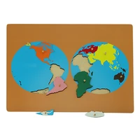 color parts puzzle games of world map montessori maps with knob games geography children wooden board teaching aids toys for kid
