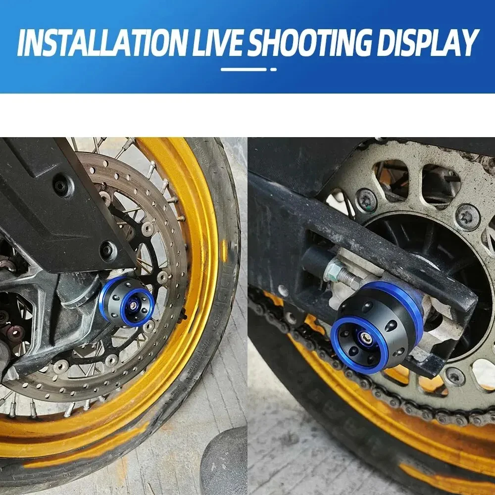 Фото Задний передний мост, вилка, слайдер для BMW F900R F900XR F 900 R F900 XR 2022 2023 2024, аксессуары для мотоциклов, защита колес №2