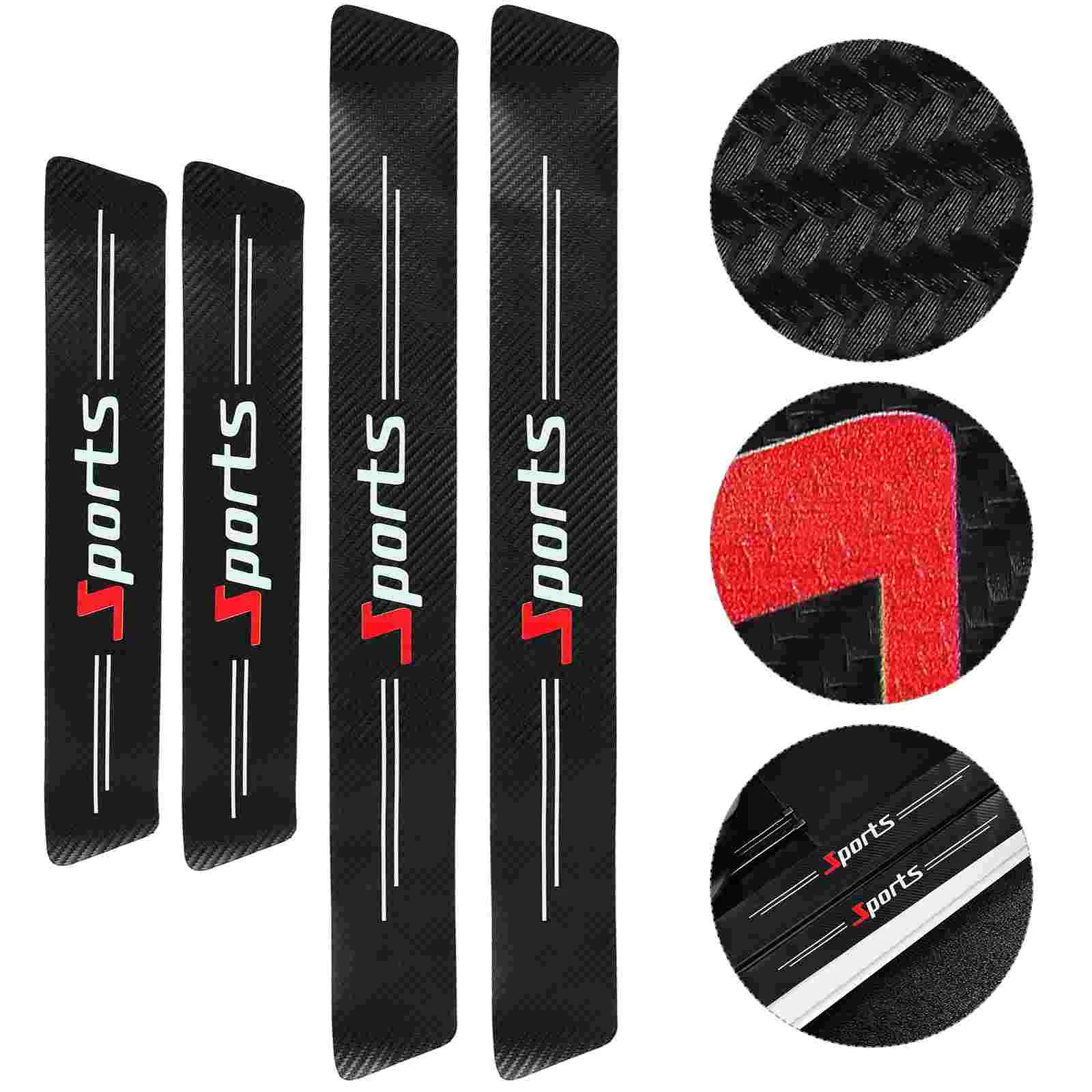 

Car Door Sticker Threshold Protection Sill Protector Guard Bumper Plate Carbon Fiber Stickers Anti Collision