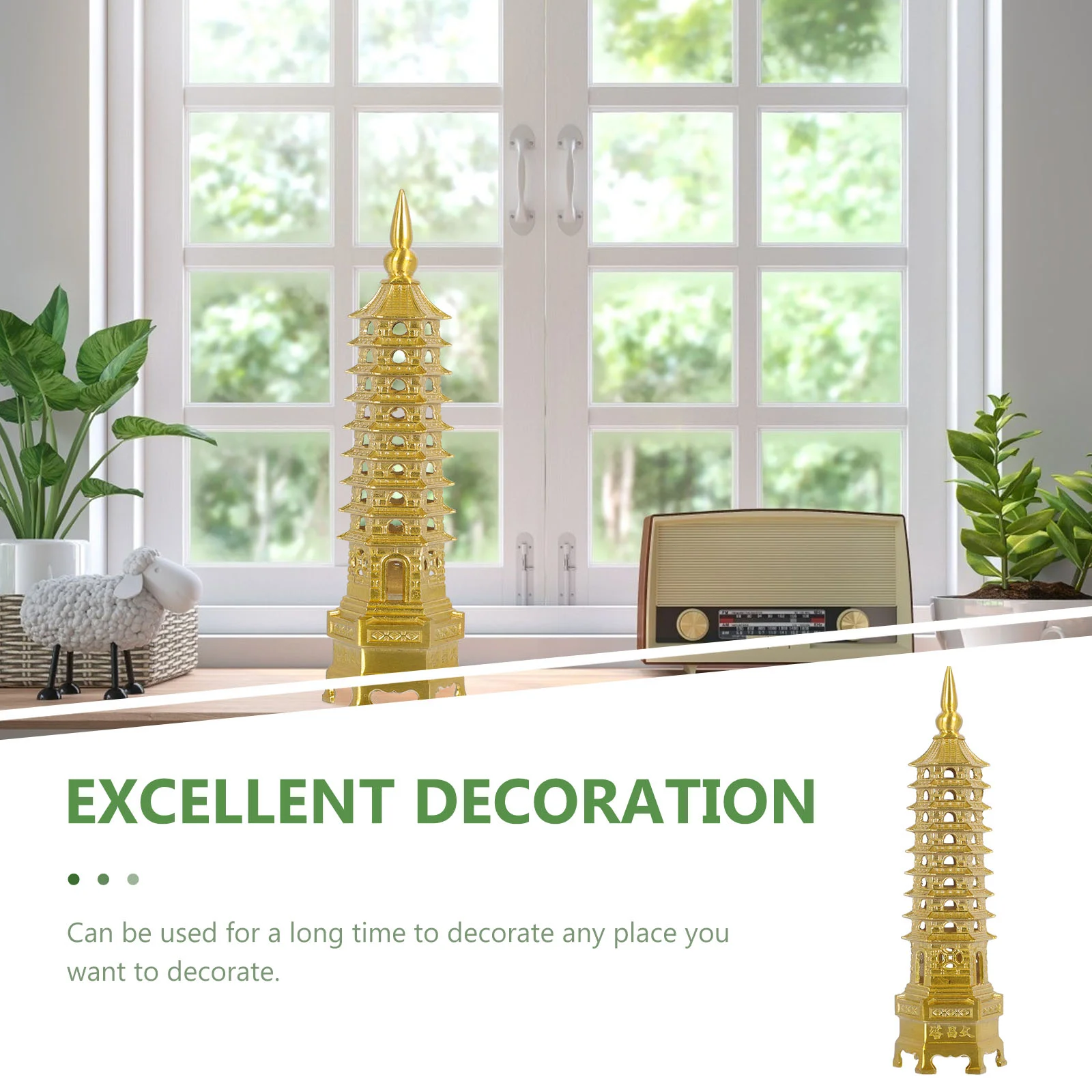 Статуэтка из НАТУРАЛЬНОЙ МЕДИ В Форме Пагоды Вэньчан украшение для сада шикарная