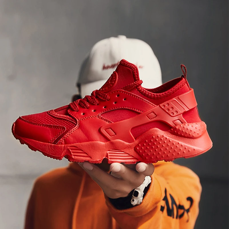 

2022 NEW Free Shipping Unisex Red Breathable Sneakers for Men Mesh Sports Trainers Running Shoes Summer Male Women 35-47 Size