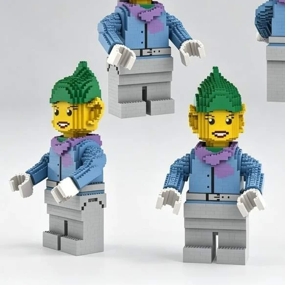 Набор для сборки 2183 детали: Фэнтезийный персонаж-эльф, большая фигурка, модель MOC, архитектурный конструктор, развивающая игрушка, креативный подарок, блоки для самостоятельной сборки (art.: 3920dc0173ece) - 3920dc0173ece