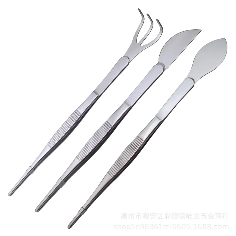 

Stainless Steel Tweezers Straw Harrow Potted Tool Soil Loosening Tweezers Rake Dual-purpose Gardening Tool Fleshy Tweezers